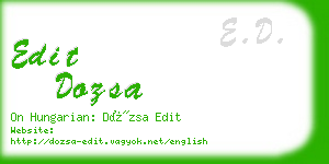 edit dozsa business card